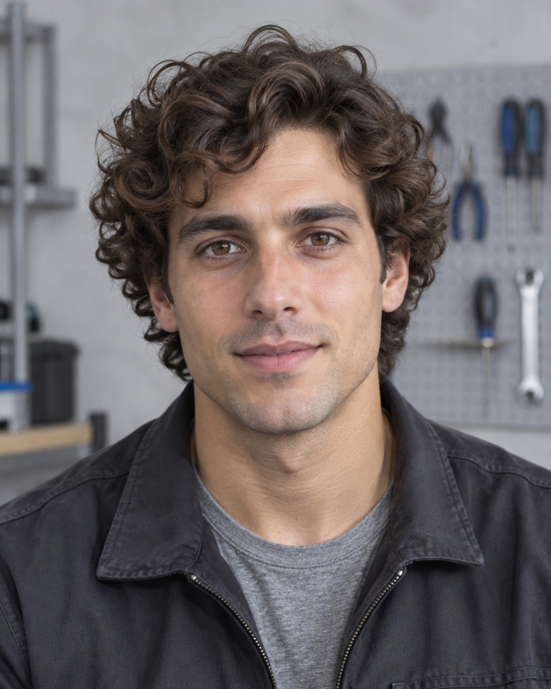 Portrait of Theo Marchetti, research editor for power and desk tech at GadgetG